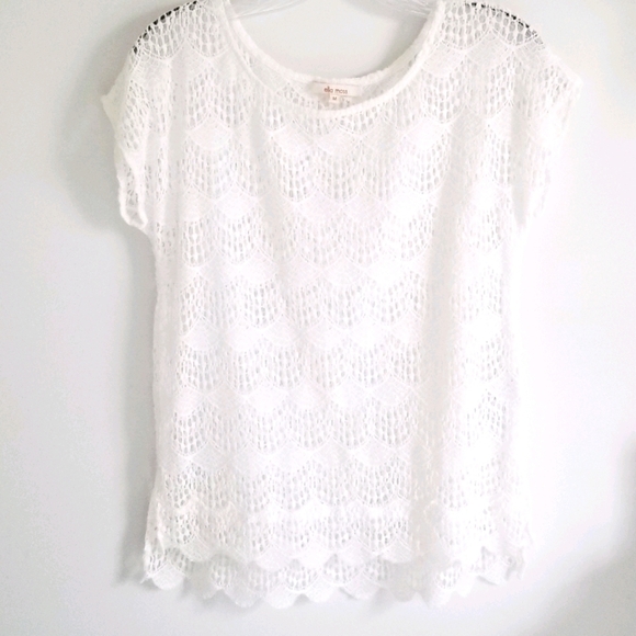 Ella Moss open weave cotton top - Picture 1 of 5